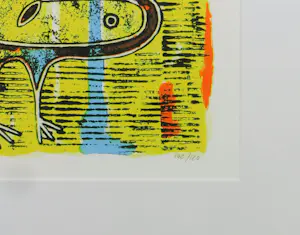 Ans van Dijk - Zeefdruk, Amarillo - Ingelijst kopen? Bied vanaf 50!