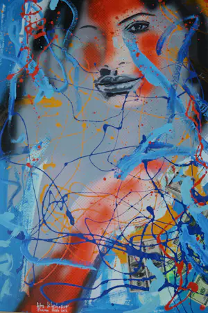 Peter Klashorst - Dame in dollarbiljetten kopen? Bied vanaf 450!