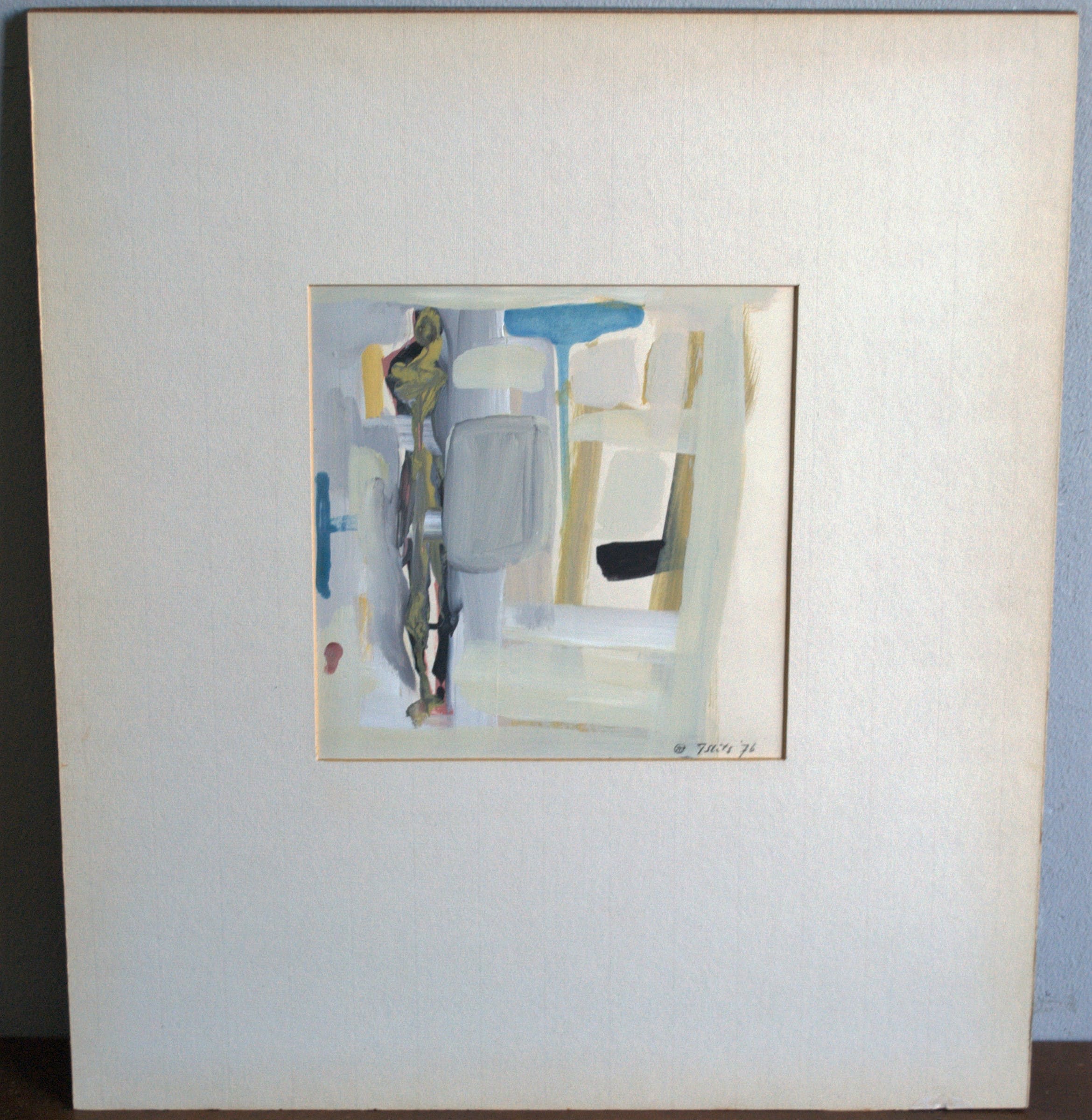 Ton Slits - abstracte voorstelling - vroege gouache uit 1976 kopen? Bied vanaf 10!