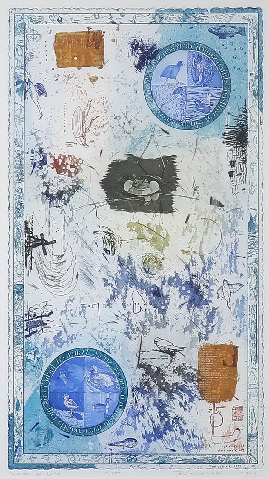 Toni de Klerk - Kleurenets en aquatint, Water en licht - Ingelijst kopen? Bied vanaf 30!