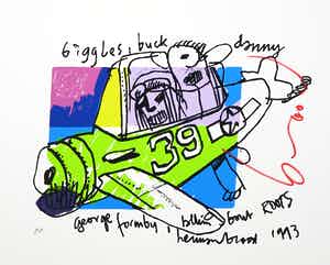 Herman Brood - Zeefdruk, Biggles verkocht voor € 80!