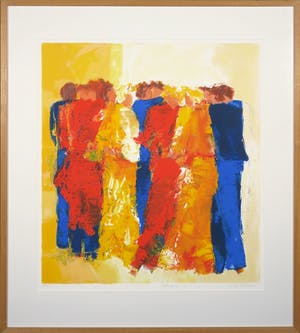 Wil Willemsen - Zeefdruk, Gossips Ingelijst kopen? Bied vanaf 50!