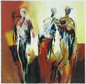 Peter Meijer - Zeefdruk, Wandeling - Ingelijst kopen? Bied vanaf 50!