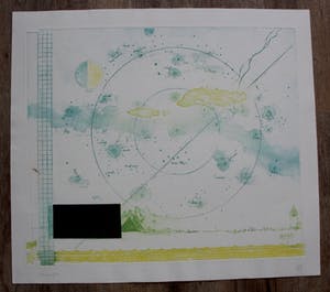 Eduard Flor - Kleurenets: "Hemel 's Nachts" - 1970 kopen? Bied vanaf 49!