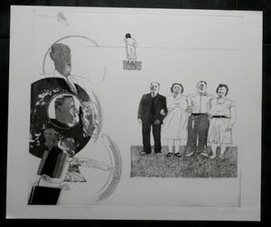 Kees Spermon - Ets/aquatint: Family scene I - 1970 kopen? Bied vanaf 50!