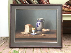 Eric De Vree - C2565 - Stilleven met zachtgekookt eitje en Keulse kan kopen? Bied vanaf 500!