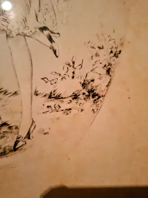 Nelly Degouy - Vrouw bij ladder met bos bloemen kopen? Bied vanaf 35!