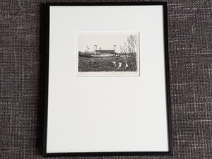 Wim van der Meij - Hefbrug met Binnenvaartschip - Gesigneerd 1993 kopen? Bied vanaf 25!