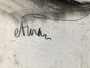 Ton Etman - zittend naakt in zwartkrijt kopen? Bied vanaf 1!