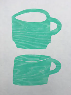 Klaas Gubbels - houtdruk 'Kopjes ’ - 2003 - oplage 20 kopen? Bied vanaf 365!