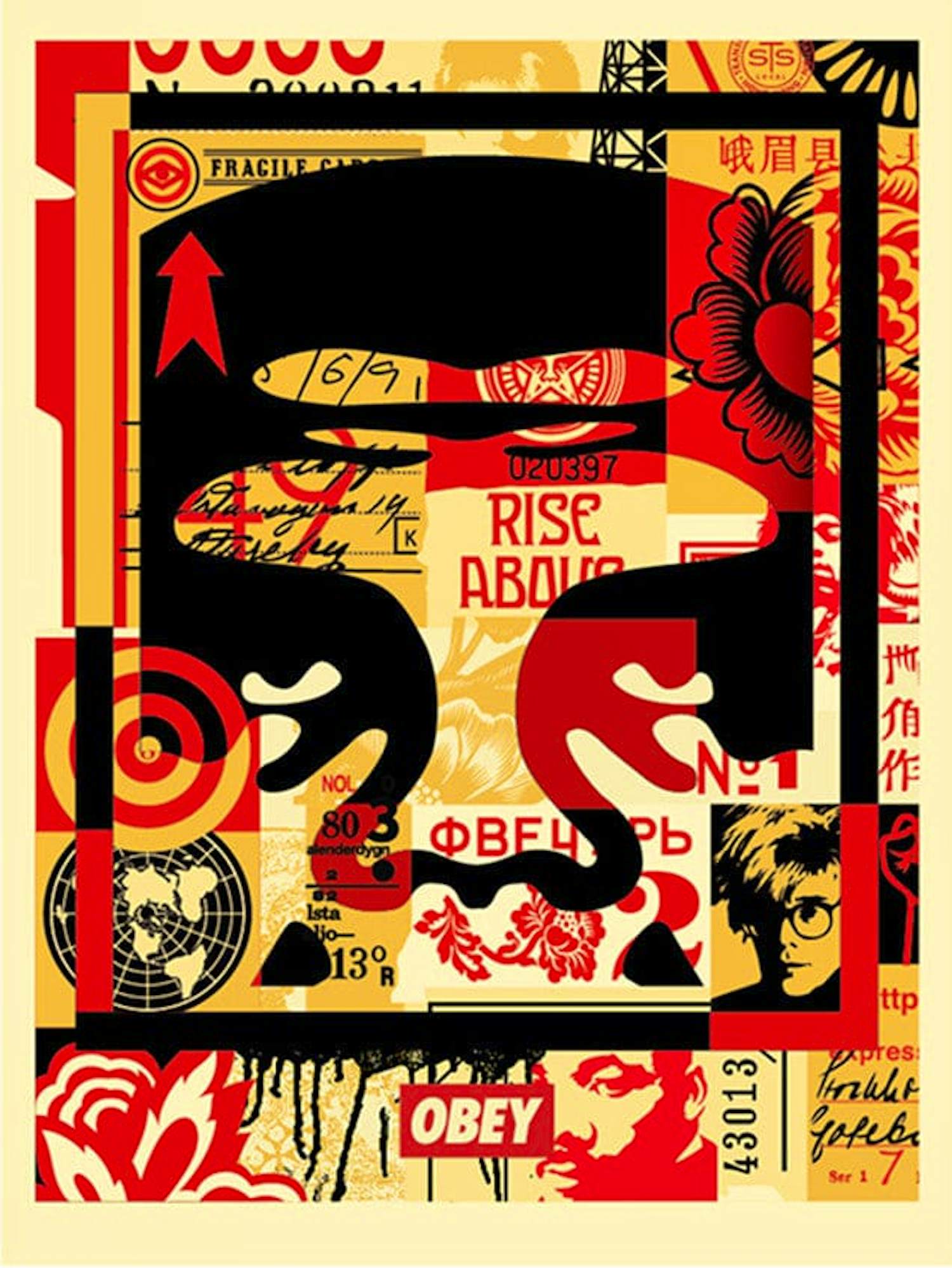 Shepard Fairey - 3-FACE COLLAGE Signed Lithograph Part 1 kopen? Bied vanaf 10!