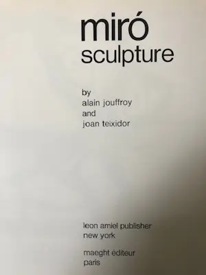 Joan Miro - sculpture kopen? Bied vanaf 65!