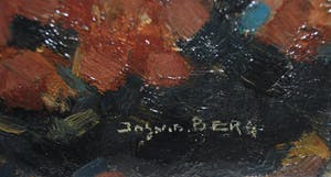 Jos van den Berg - bloemenstilleven - mooi ingelijst olieverfschilderij kopen? Bied vanaf 150!