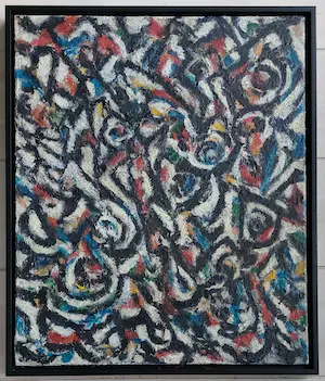Theo Wolvecamp - Abstracte compositie - Olieverf omstreeks 1970 kopen? Bied vanaf 5250!