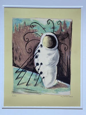 Nour Edinne Jarram - Wit abstract wezen kopen? Bied vanaf 25!