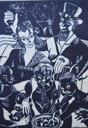 Johan Dijkstra - 'Feestgangers' verkocht voor € 75!