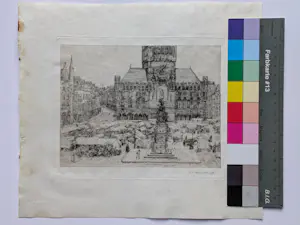 Gerrit Haverkamp - 1913 - De Grote Markt te Brugge kopen? Bied vanaf 35!