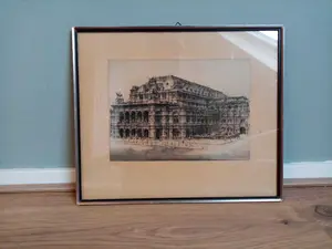 Niet of onleesbaar gesigneerd - Prachtige tekening Staatsopera Wenen kopen? Bied vanaf 1!