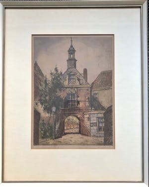 Johan Ponsioen - Waterpoort Tiel - Ets kopen? Bied vanaf 40!