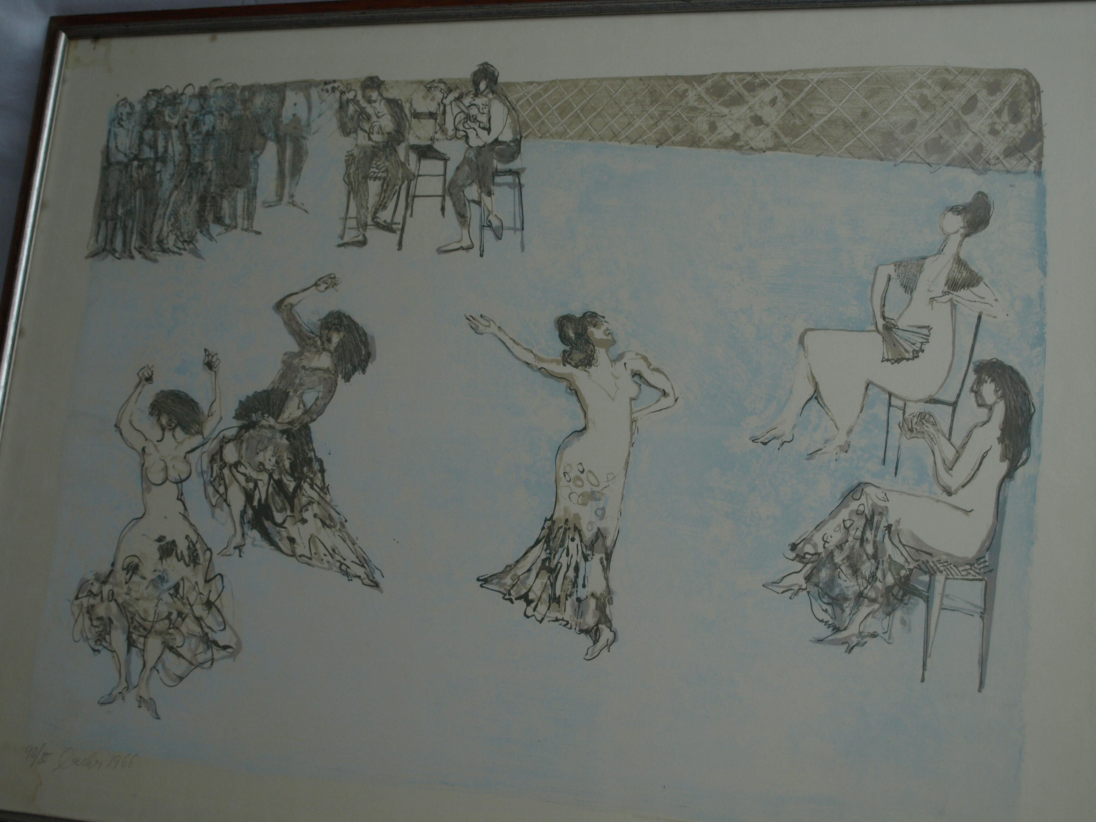 Max Lacher - Litho , Flamenco Tänzerinnen – ingelijst – 1966 kopen? Bied vanaf 50!