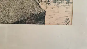 Simon Moulijn - Simon Moulijn (1866–1948) – Landschap litho 1933 – ingelijst kopen? Bied vanaf 50!