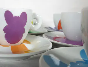 Jeff Koons - voor Illy - 6-persoons espresso-set - Porselein (door Rosenthal) kopen? Bied vanaf 100!