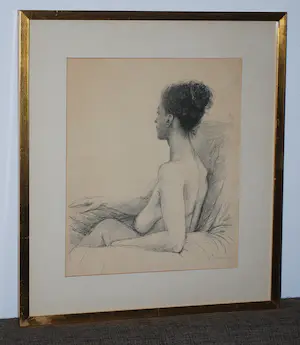 Aat Veldhoen - Litho - naakte vrouw, 1964 kopen? Bied vanaf 60!