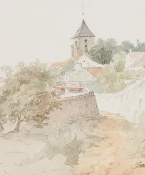 Henri Harpignies - Dorpsgezicht kopen? Bied vanaf 80!