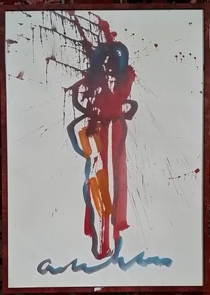 Anton Heyboer - Staande man met steen kopen? Bied vanaf 250!