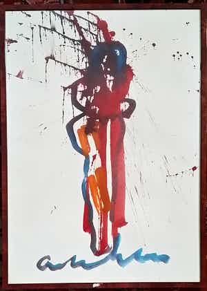 Anton Heyboer - Staande man met steen verkocht voor € 250!