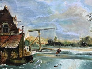 Niet of onleesbaar gesigneerd - Winterlandschap kopen? Bied vanaf 1!