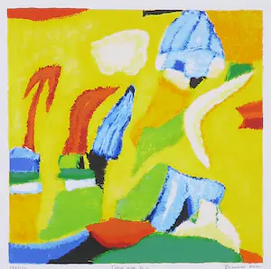 Saskia Bremer - Zeefdruk, New Age B-1 - Ingelijst kopen? Bied vanaf 35!