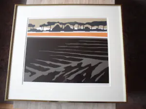 Bob Immink - Zeefdruk, Titel Varkensland bij watergang kopen? Bied vanaf 50!