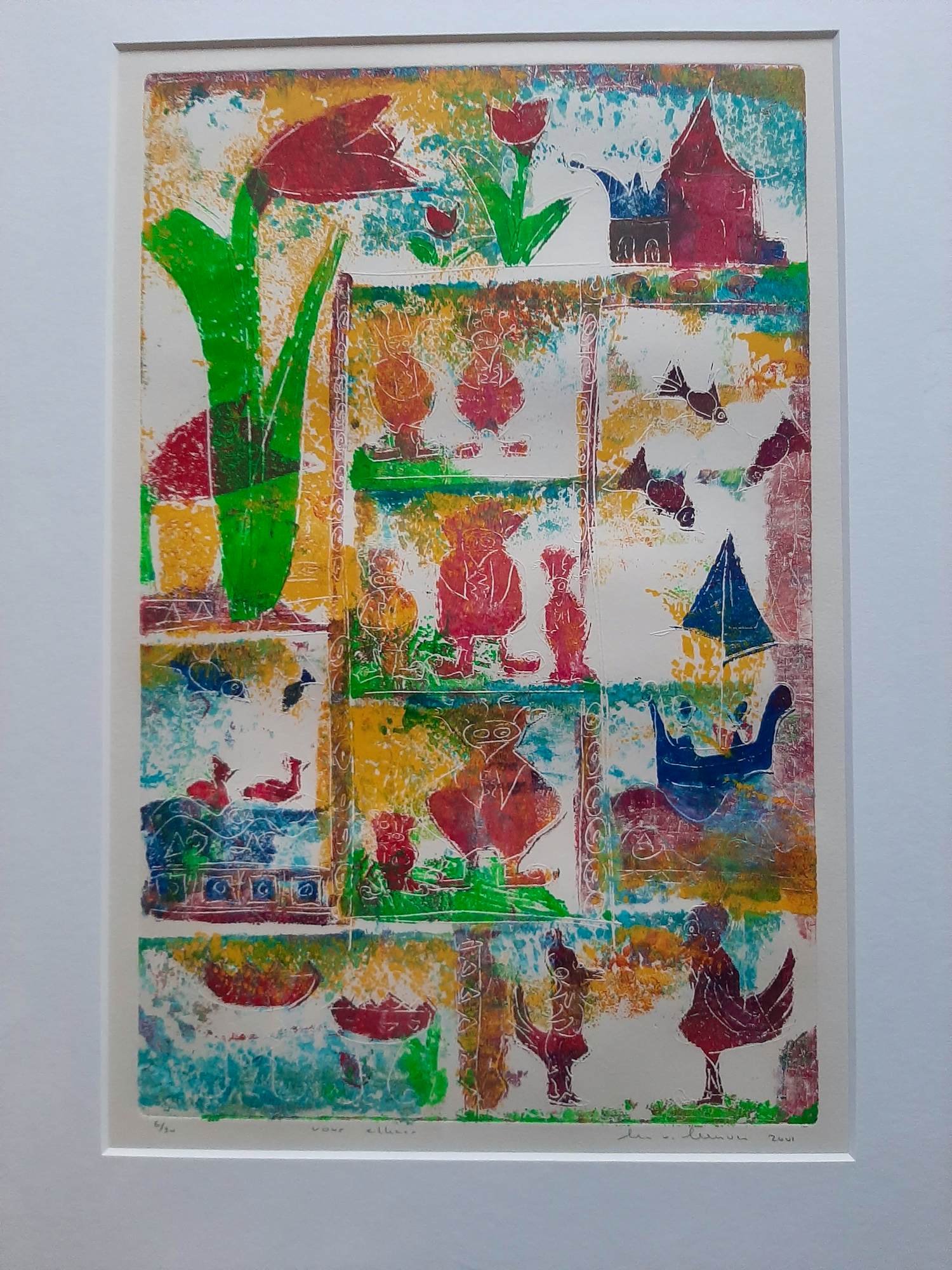 Lia van Leeuwen - Kleuren ets, Voor elkaar kopen? Bied vanaf 40!