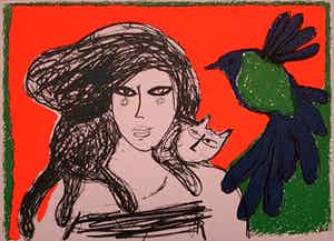 Corneille - kleurenzeefdruk - 'Hymne a l'été' - 1987 verkocht voor € 200!