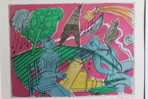 Corneille - Corneille Litho "Couple à paris", 1989 - EA kopen? Bied vanaf 250!