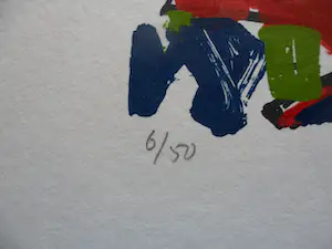 Ad van Hassel - Zeefdruk. Rode tulpen. kopen? Bied vanaf 25!