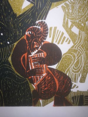 H.A.P. Grieshaber - Sater met panfluit. kopen? Bied vanaf 1!