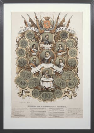 Niet of onleesbaar gesigneerd - Kleurenlitho, Gedenk en Feestplaat - Ingelijst kopen? Bied vanaf 1!