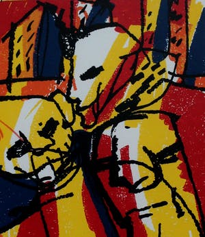 Herman Brood - Zeefdruk: Met bibberende ogen bezigtigd kopen? Bied vanaf 275!