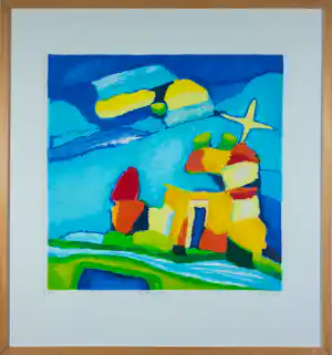 Saskia Bremer - Zeefdruk, Jeruzalem Castle - Ingelijst vendu pour 50€ !