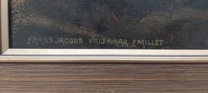 Frans Jacobs - Vrij naar E. Millet - Groot formaat in luxe lijst kopen? Bied vanaf 25!