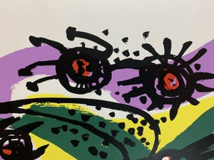 Anton Rooskens - kleurenzeefdruk - 'Printemps' - 1972 (GROOT FORMAAT) kopen? Bied vanaf 549!