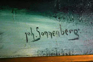 Johan Sonnenberg - botenhuis in de sneeuw - olieverfschilderij uit 1925 kopen? Bied vanaf 250!