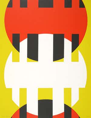 Cyril Lixenberg - Zeefdruk, Geometrische compositie verkocht voor € 1!