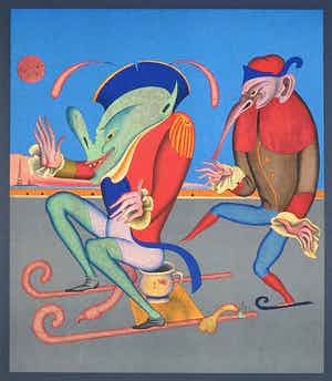 Mikhail Chemiakin - Litho, Zonder titel verkocht voor € 80!